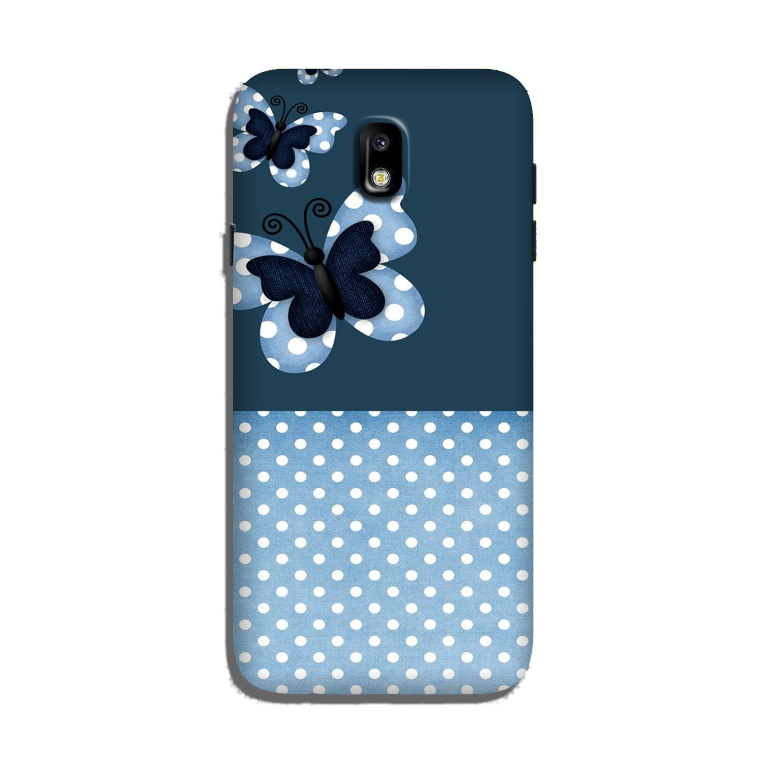 White dots Butterfly Case for Galaxy J7 Pro