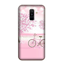 Pink Flowers Cycle Case for Galaxy J8  (Design - 102)