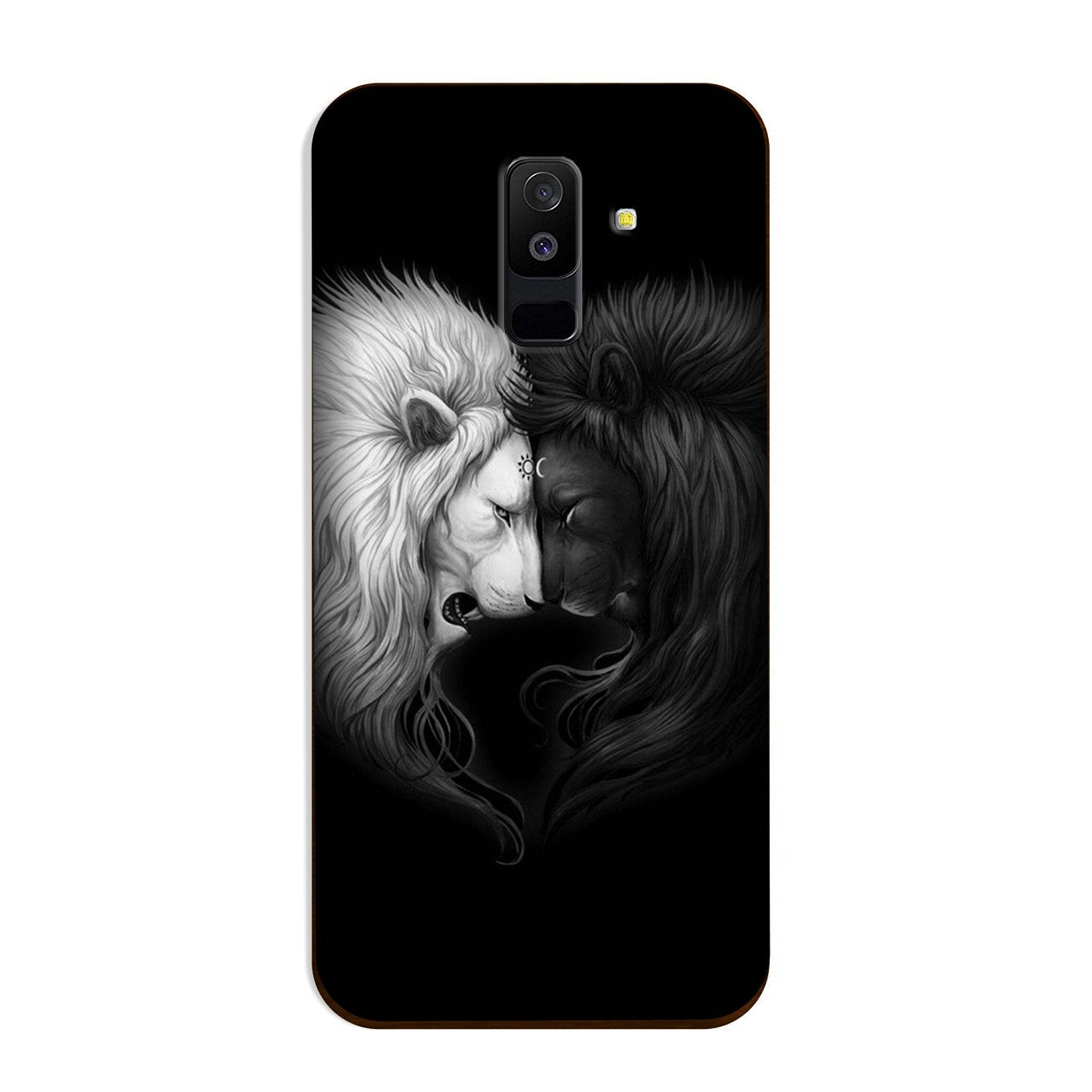 Dark White Lion Case for Galaxy J8  (Design - 140)