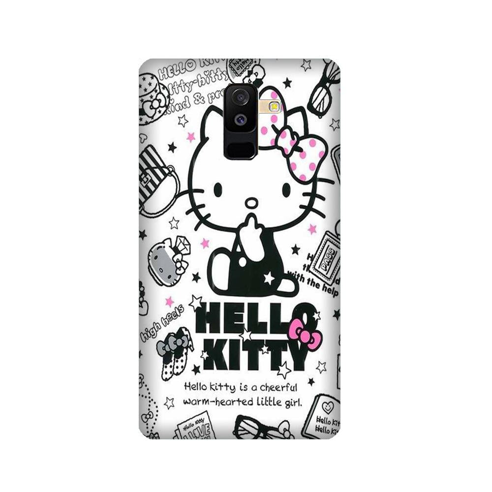 Hello Kitty Mobile Back Case for Galaxy J8   (Design - 361)