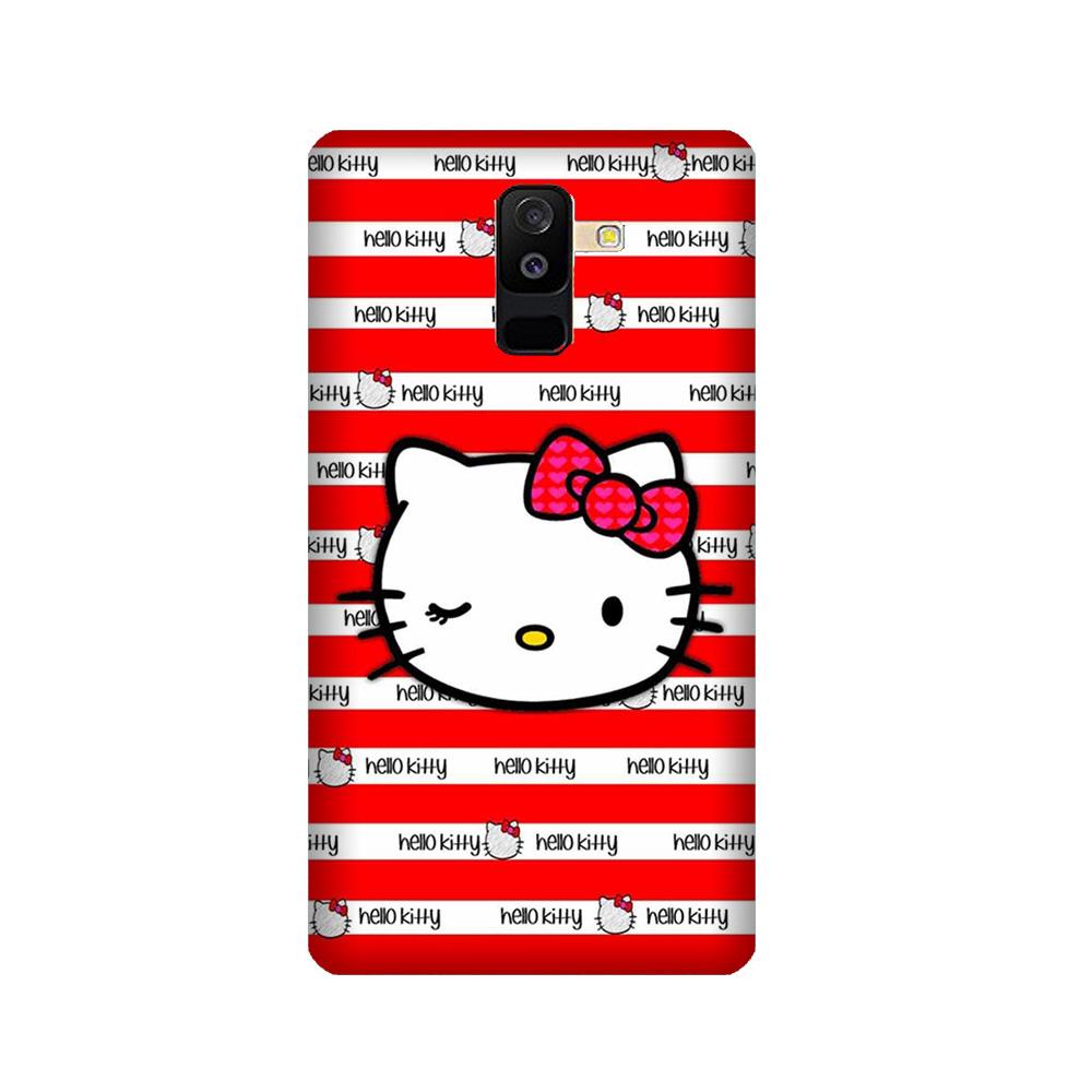 Hello Kitty Mobile Back Case for Galaxy J8   (Design - 364)