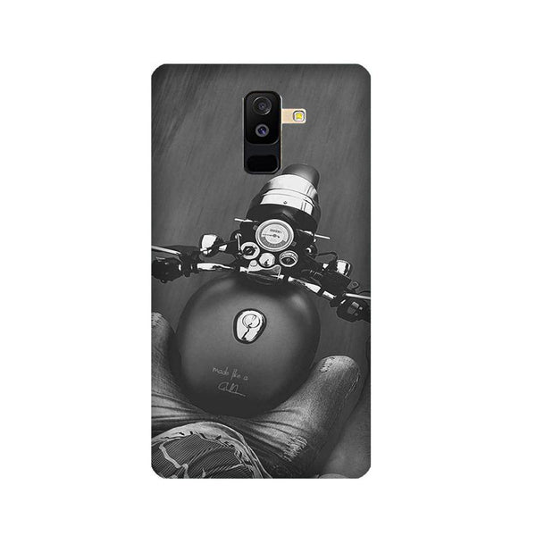 Royal Enfield Mobile Back Case for Galaxy J8   (Design - 382)