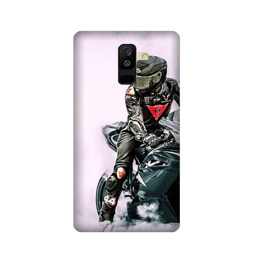 Biker Mobile Back Case for Galaxy J8   (Design - 383)