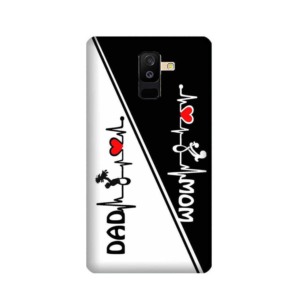 Love Mom Dad Mobile Back Case for Galaxy A6 Plus  (Design - 385)
