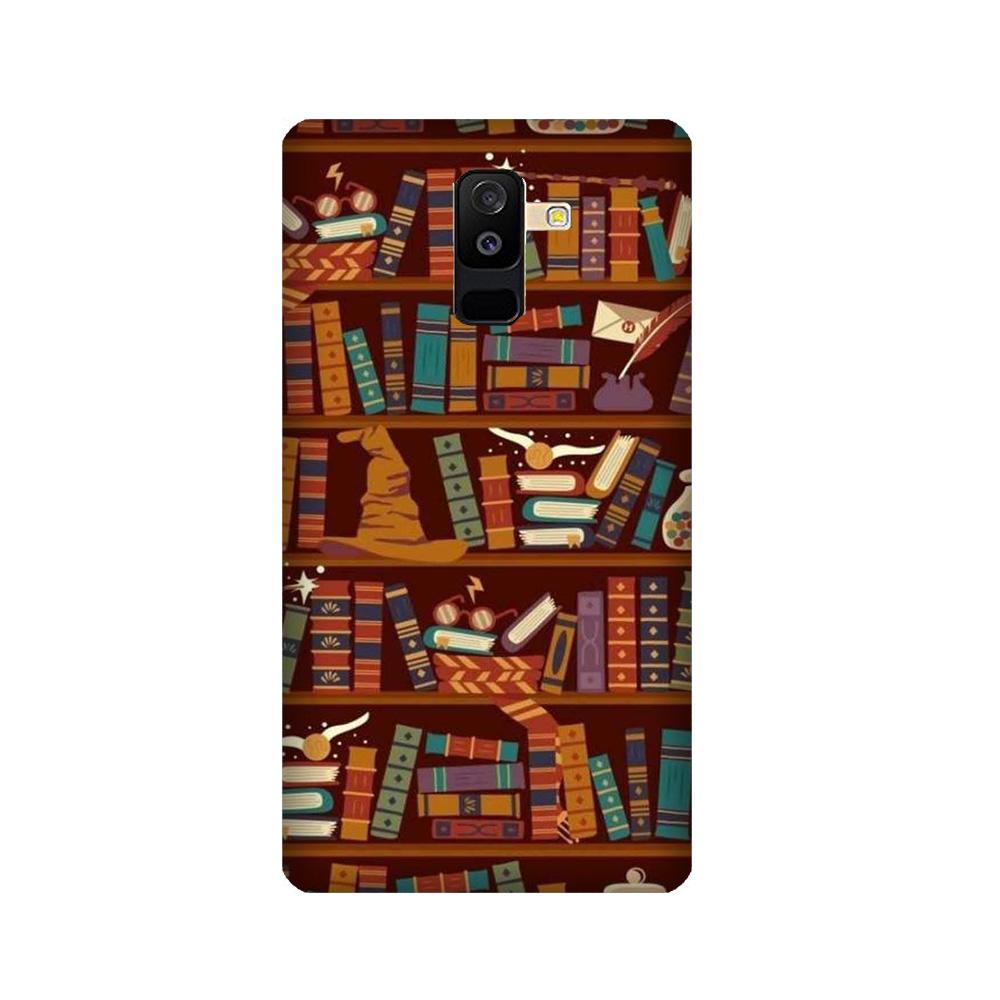 Book Shelf Mobile Back Case for Galaxy J8   (Design - 390)
