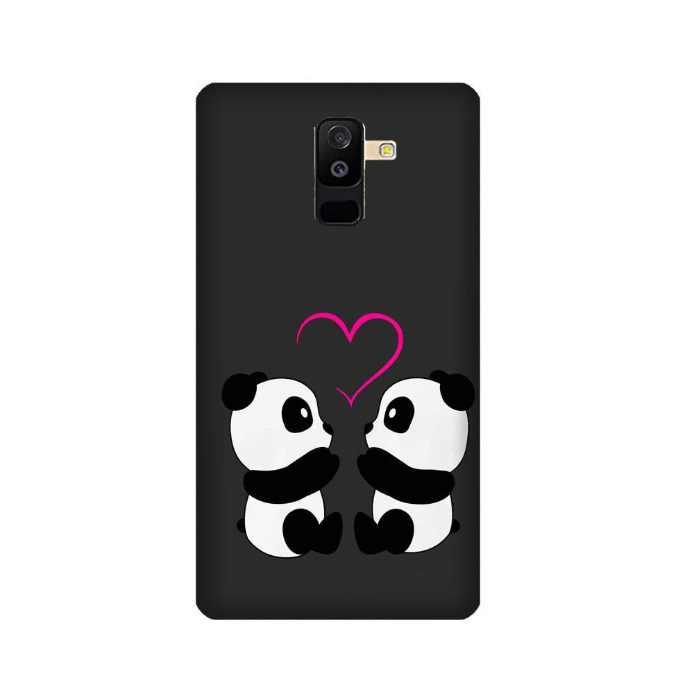 Panda Love Mobile Back Case for Galaxy A6 Plus  (Design - 398)