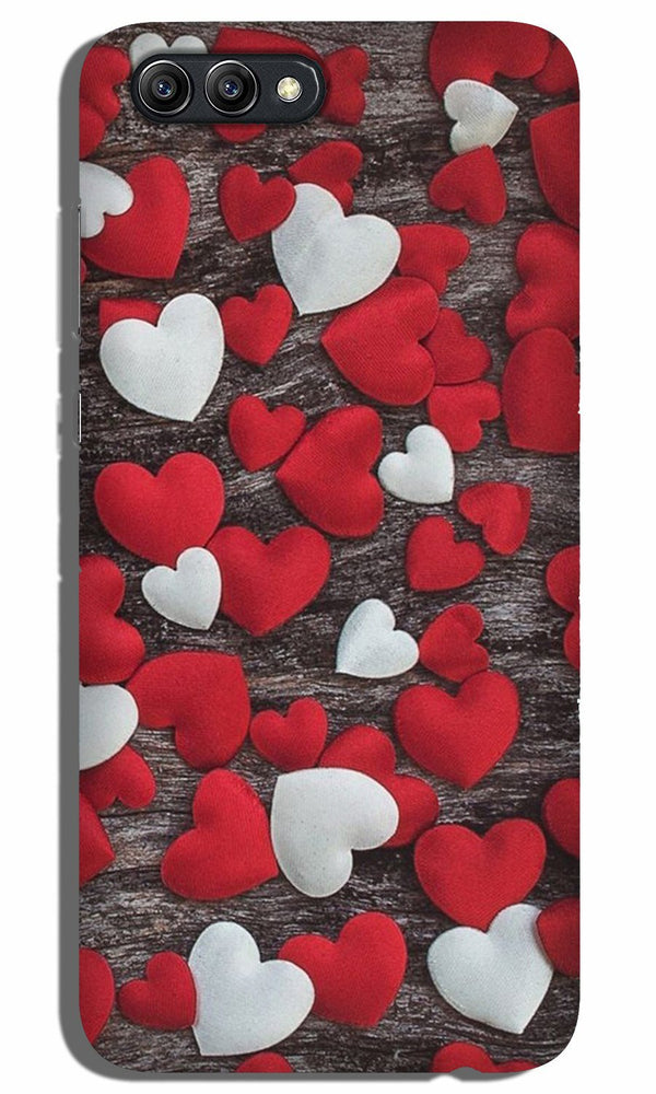Red White Hearts Case for Realme C1  (Design - 105)