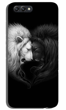 Dark White Lion Case for Oppo A3s  (Design - 140)