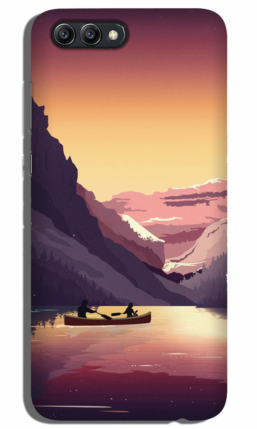 Mountains Boat Case for Oppo A3s (Design - 181)