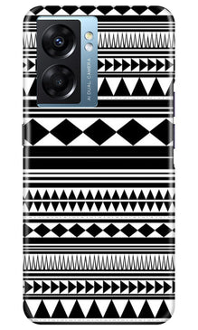 Black white Pattern Mobile Back Case for Oppo K10 5G (Design - 5)