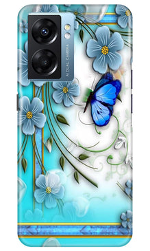 Blue Butterfly Mobile Back Case for Oppo K10 5G (Design - 21)