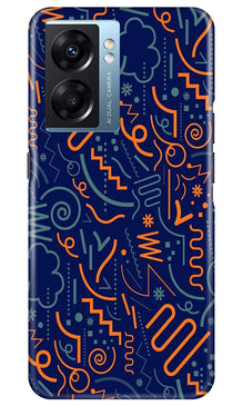 Line Art Baground Mobile Back Case for Oppo K10 5G (Design - 26)