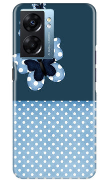 White dots Butterfly Mobile Back Case for Oppo K10 5G (Design - 31)