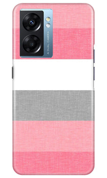 Pink white pattern Mobile Back Case for Oppo K10 5G (Design - 55)