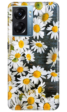 White flowers2 Mobile Back Case for Oppo K10 5G (Design - 62)