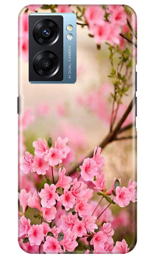 Pink flowers Mobile Back Case for Oppo K10 5G (Design - 69)