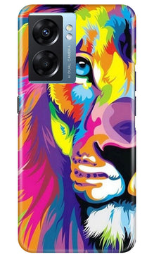 Colorful Lion Mobile Back Case for Oppo K10 5G  (Design - 110)