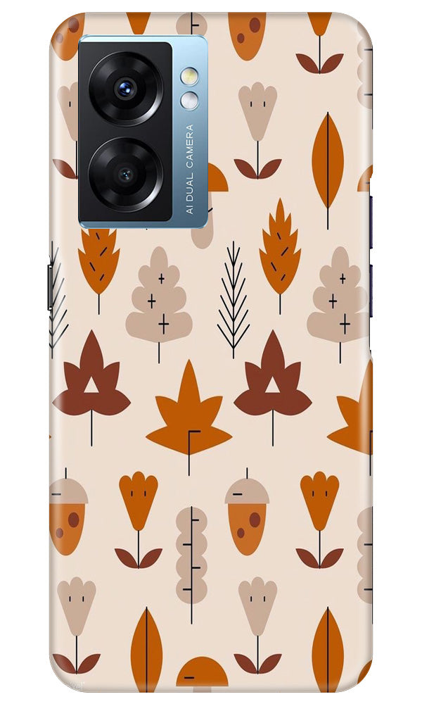 Leaf Pattern Art Case for Oppo K10 5G  (Design - 132)
