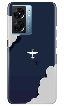 Clouds Plane Mobile Back Case for Oppo K10 5G (Design - 165)