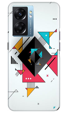 Diffrent Four Color Pattern Mobile Back Case for Oppo K10 5G (Design - 244)