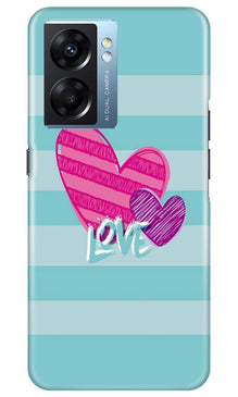 White Heart Mobile Back Case for Oppo K10 5G (Design - 260)