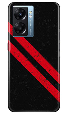 Black Red Pattern Mobile Back Case for Oppo K10 5G (Design - 332)