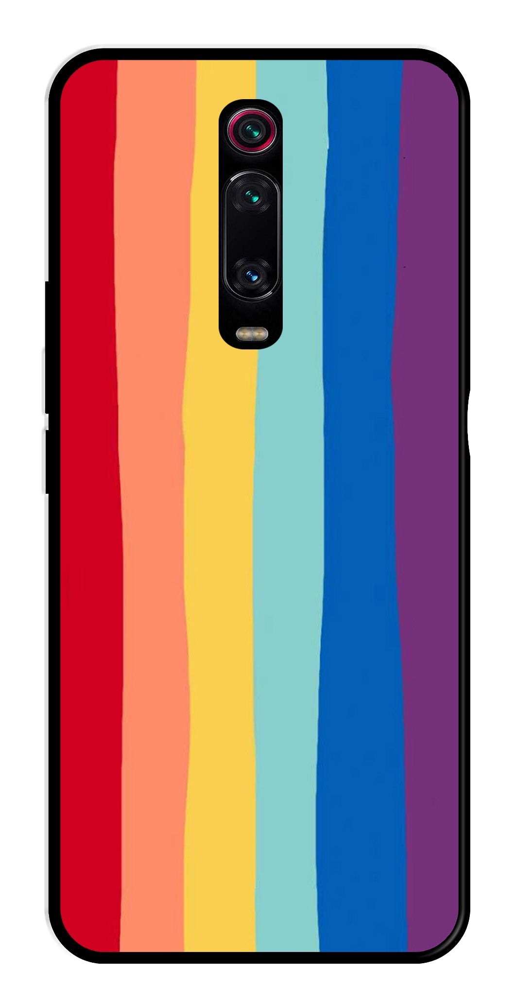 Rainbow MultiColor Metal Mobile Case for Xiaomi Redmi K20    (Design No -03)