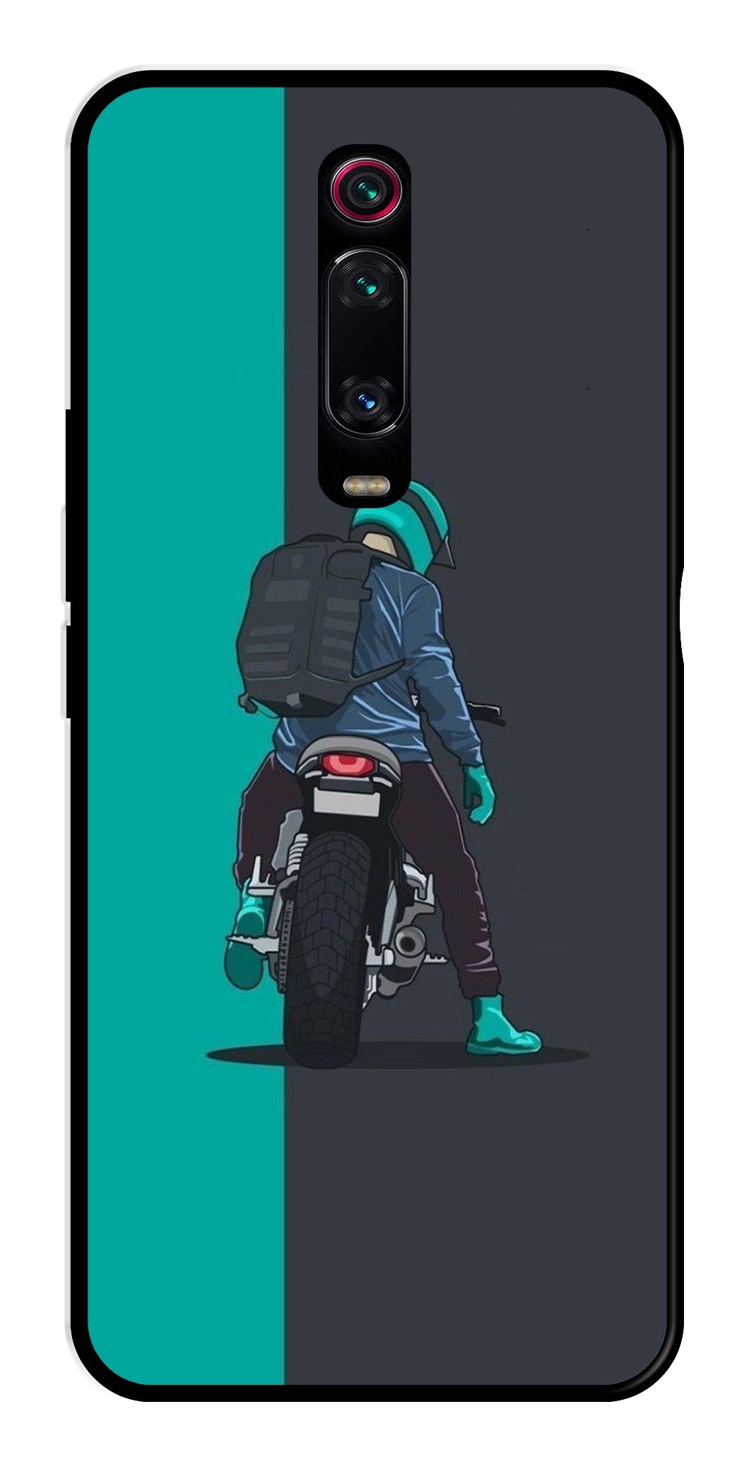 Bike Lover Metal Mobile Case for Xiaomi Redmi K20    (Design No -05)