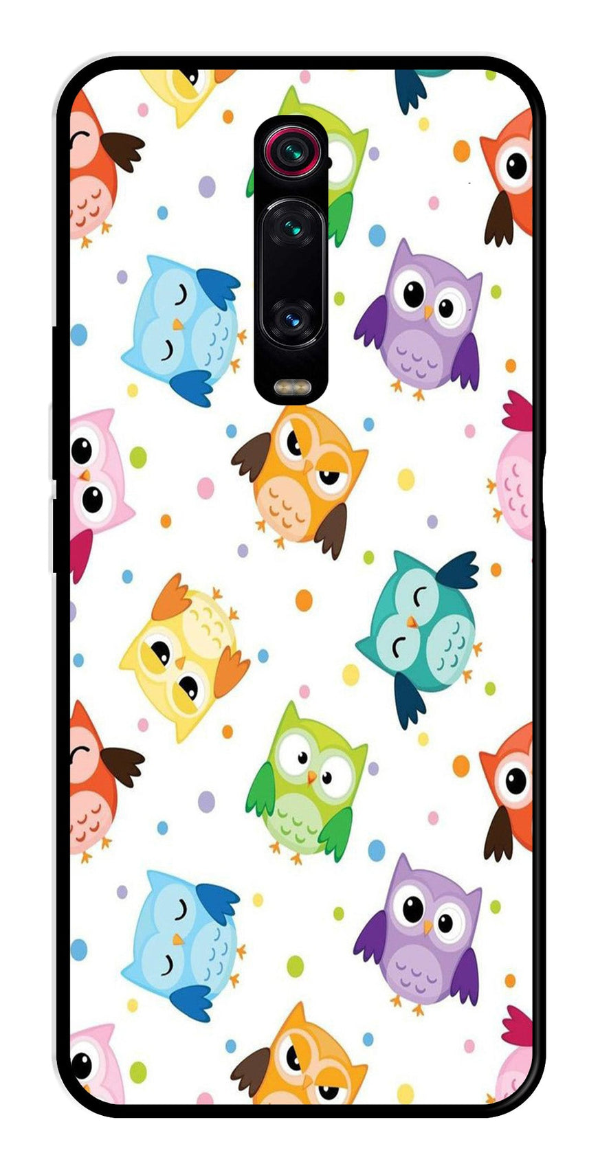 Owls Pattern Metal Mobile Case for Xiaomi Redmi K20    (Design No -20)