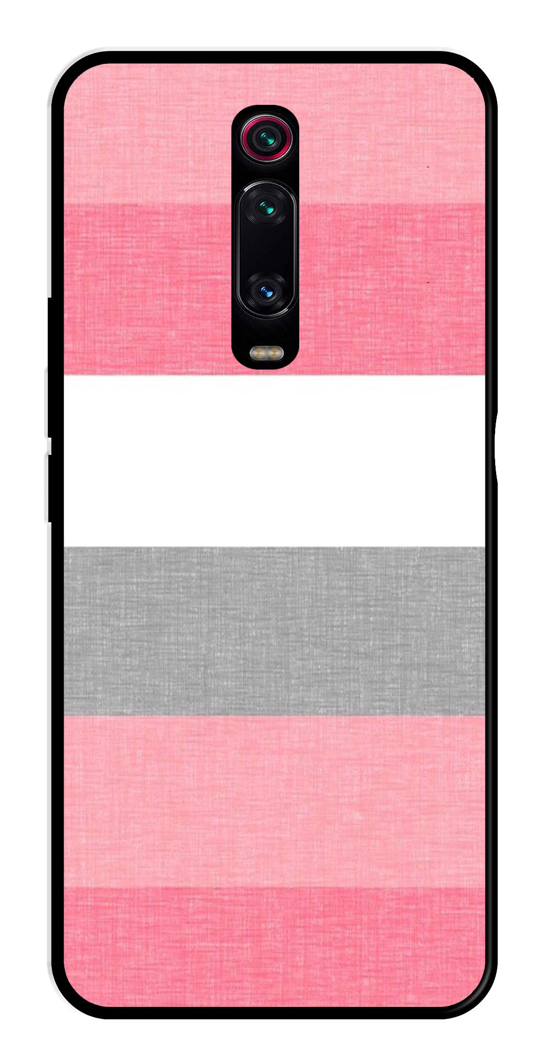 Pink Pattern Metal Mobile Case for Xiaomi Redmi K20    (Design No -23)