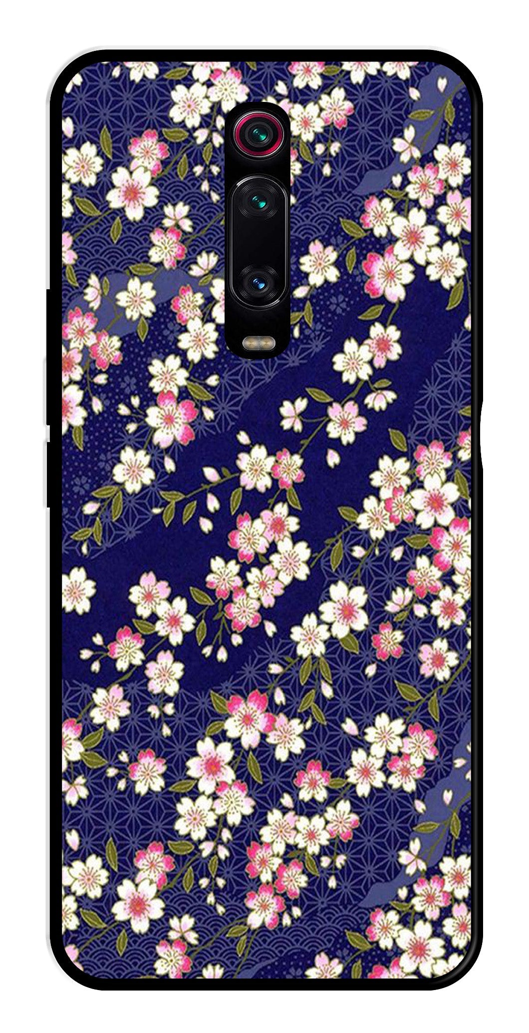 Flower Design Metal Mobile Case for Xiaomi Redmi K20    (Design No -25)