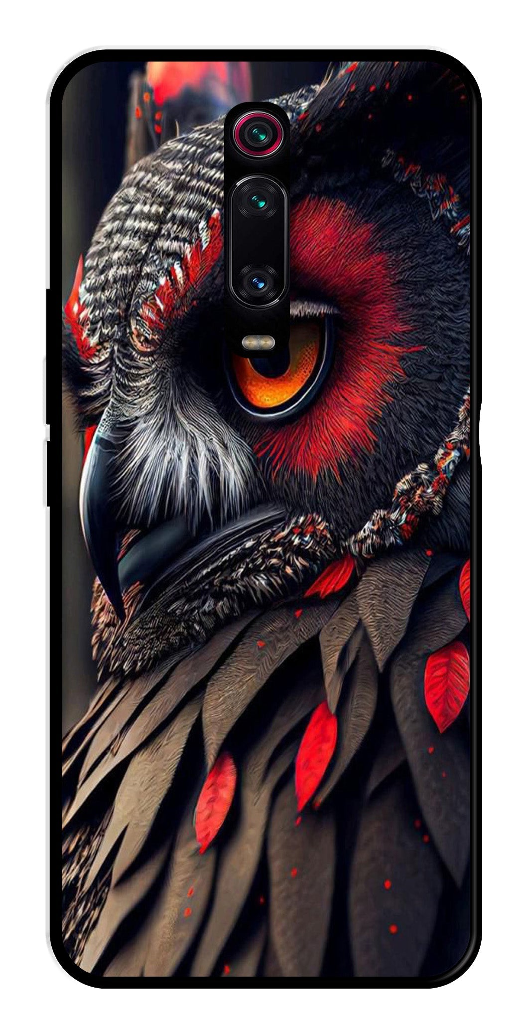 Owl Design Metal Mobile Case for Xiaomi Redmi K20    (Design No -26)