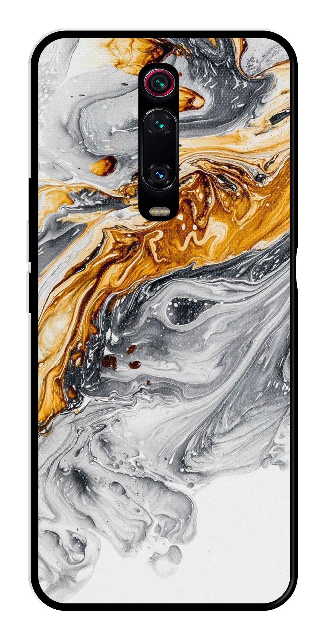 Marble Pattern Metal Mobile Case for Xiaomi Redmi K20    (Design No -36)