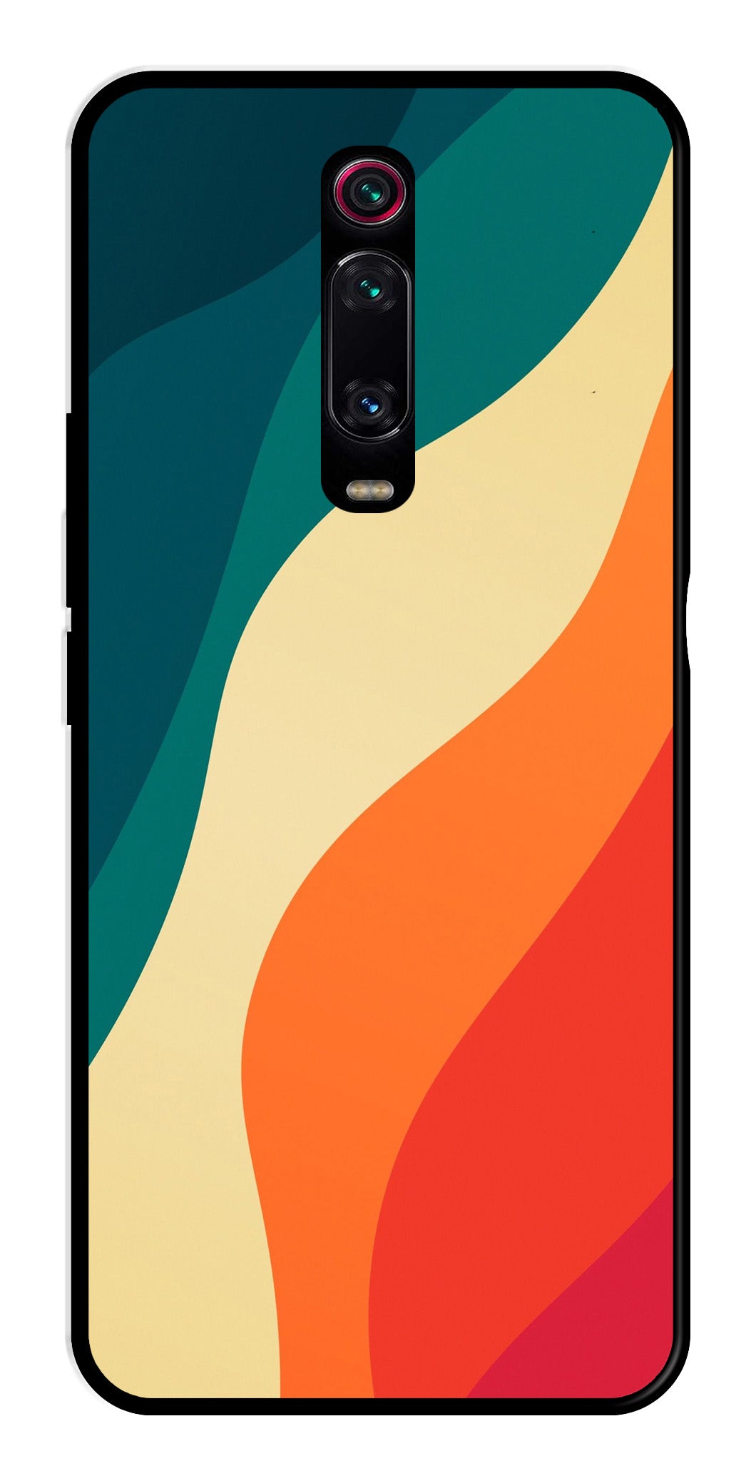 Muted Rainbow Metal Mobile Case for Xiaomi Redmi K20    (Design No -39)