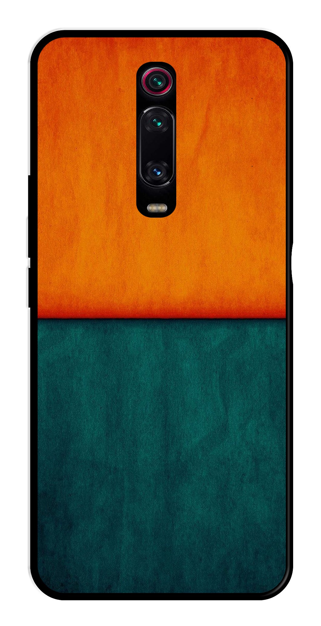 Orange Green Pattern Metal Mobile Case for Xiaomi Redmi K20    (Design No -45)