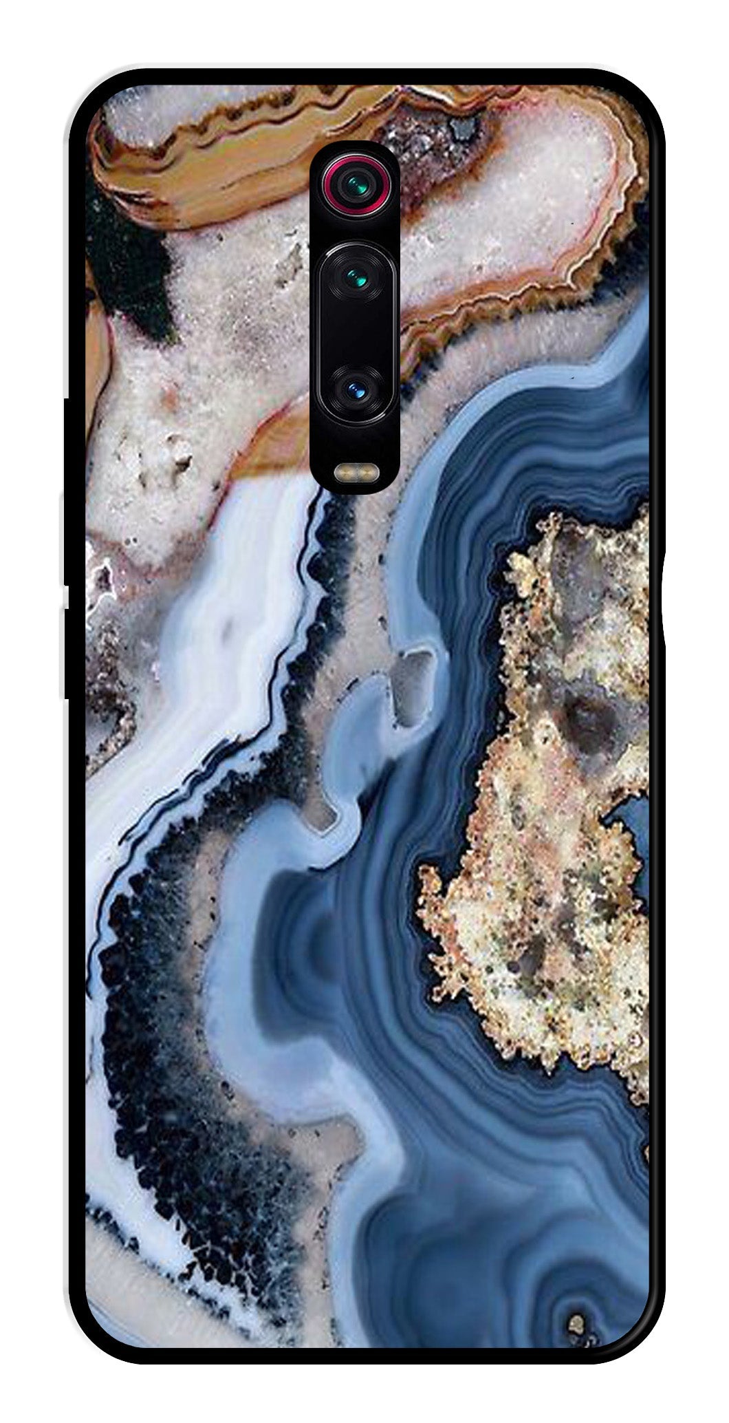 Marble Design Metal Mobile Case for Xiaomi Redmi K20    (Design No -53)