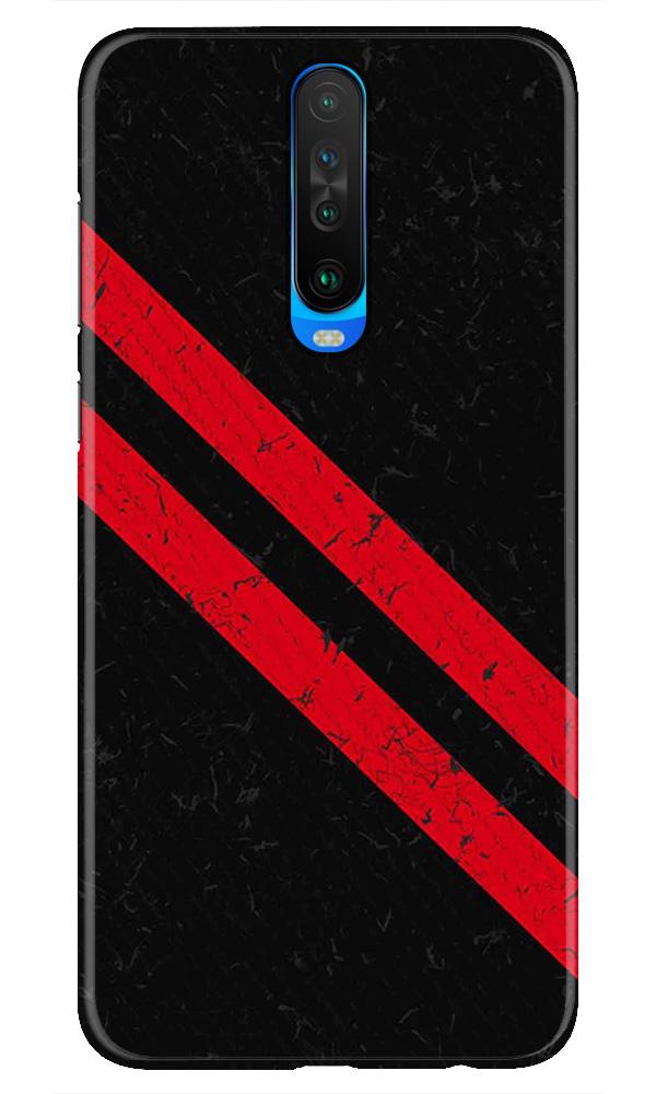 Black Red Pattern Mobile Back Case for Redmi K30  (Design - 373)