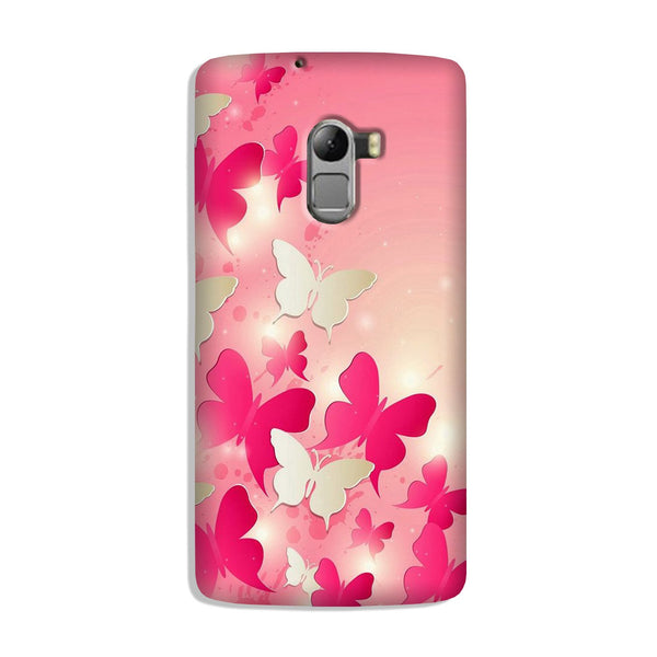 White Pick Butterflies Case for Lenovo K4 Note