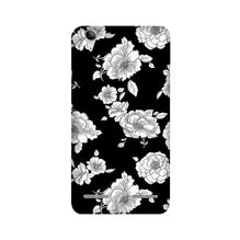 White flowers Black Background Mobile Back Case for Lenovo K5 / K5 Plus (Design - 9)