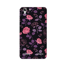 Rose Black Background Mobile Back Case for Lenovo K5 / K5 Plus (Design - 27)