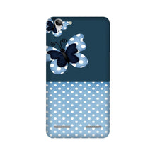 White dots Butterfly Mobile Back Case for Lenovo K5 / K5 Plus (Design - 31)