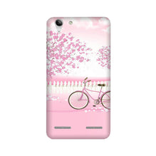 Pink Flowers Cycle Mobile Back Case for Lenovo K5 / K5 Plus  (Design - 102)