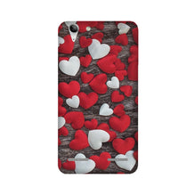 Red White Hearts Mobile Back Case for Lenovo K5 / K5 Plus  (Design - 105)