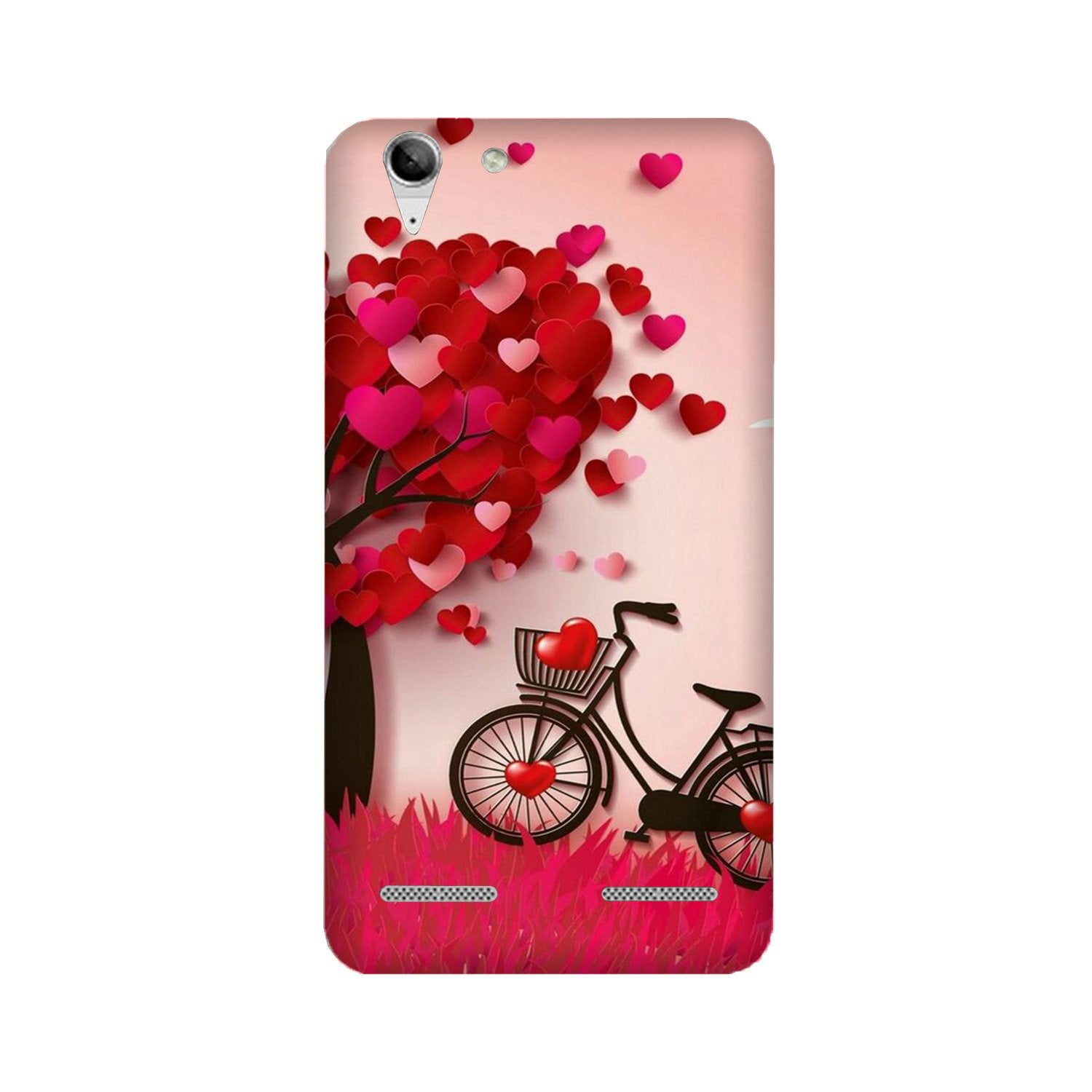 Red Heart Cycle Case for Lenovo K5 / K5 Plus (Design No. 222)
