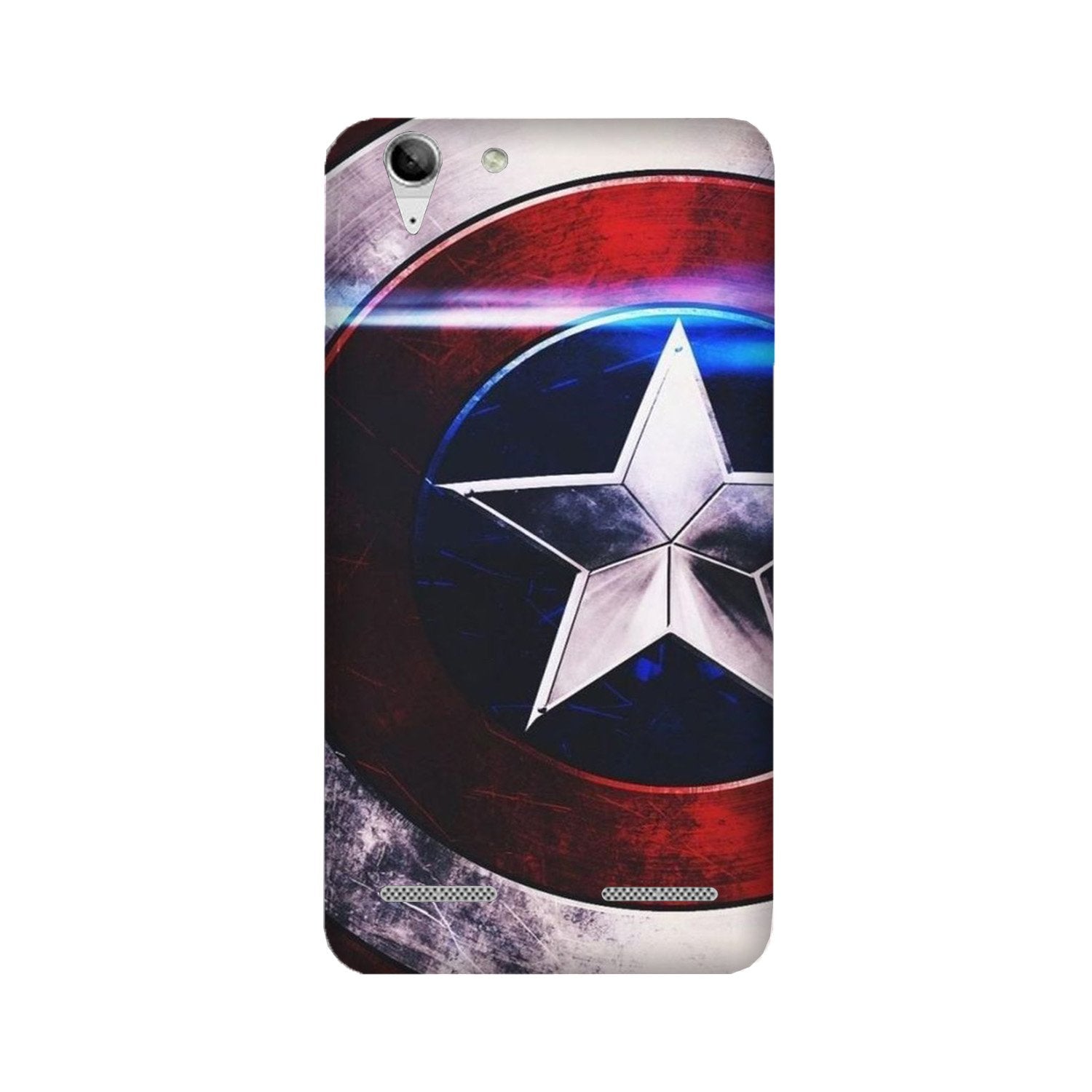 Captain America Shield Case for Lenovo K5 / K5 Plus (Design No. 250)