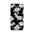 White flowers Black Background Case for Lenovo K6 / K6 Power