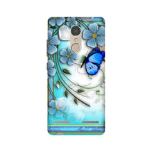 Blue Butterfly Mobile Back Case for Lenovo K6 / K6 Power (Design - 21)