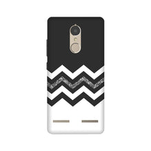 Black white Pattern2Mobile Back Case for Lenovo K6 / K6 Power (Design - 83)