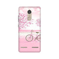 Pink Flowers Cycle Case for Lenovo K6 / K6 Power  (Design - 102)