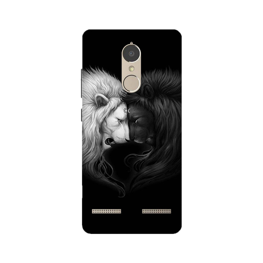 Dark White Lion Case for Lenovo K6 / K6 Power  (Design - 140)
